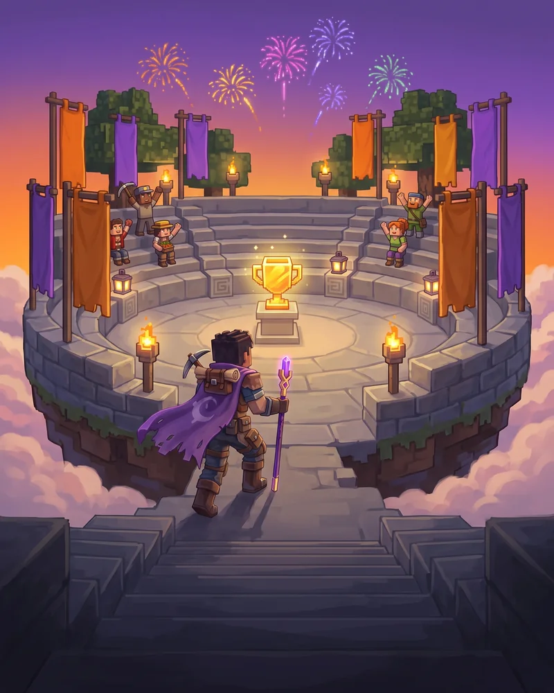 Une arène prête pour un événement